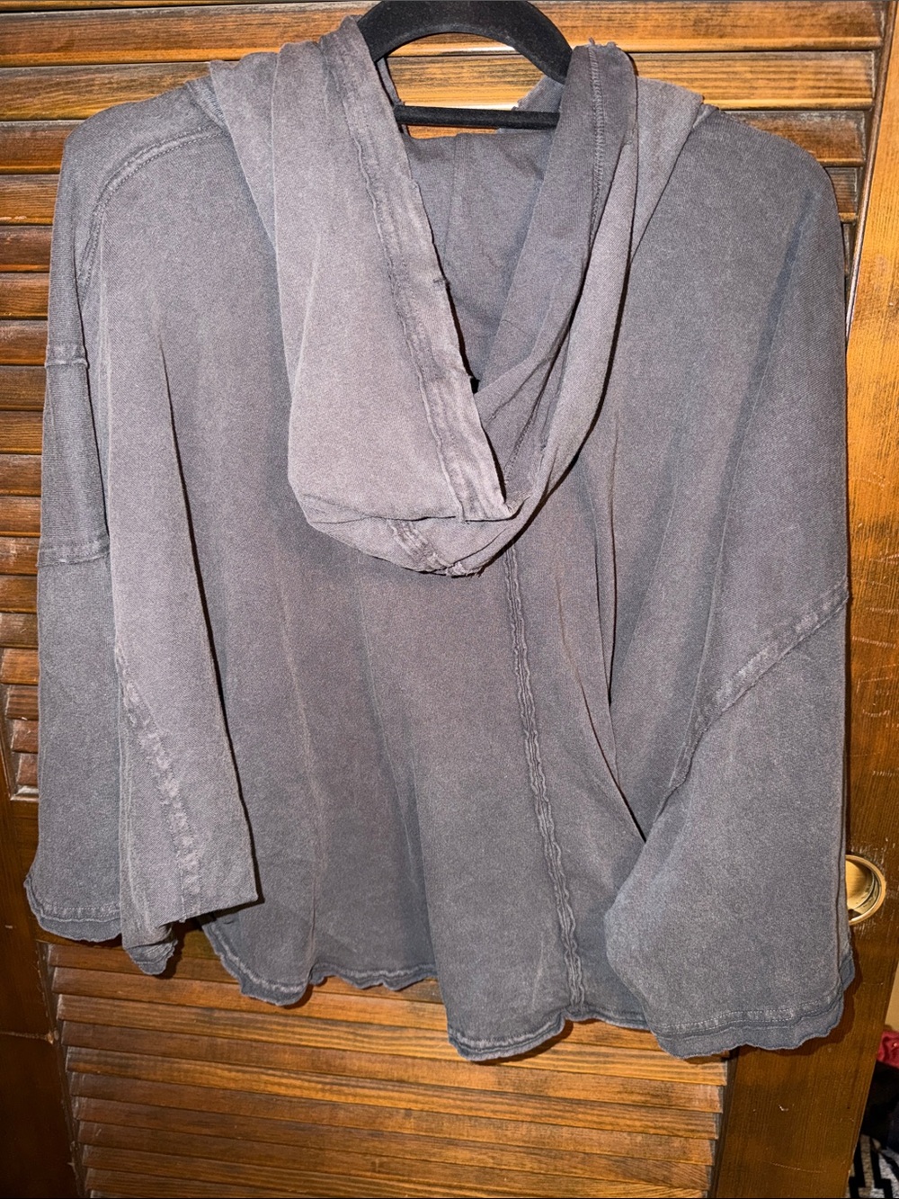 We The Free Oversized Washed Charcoal Come And Go Hoodie XS - Picture 5 of 5